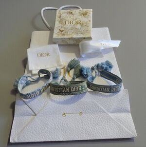 Christian Dior J'Adior Woven Friendship Bracelets Authentic Lot Of 3